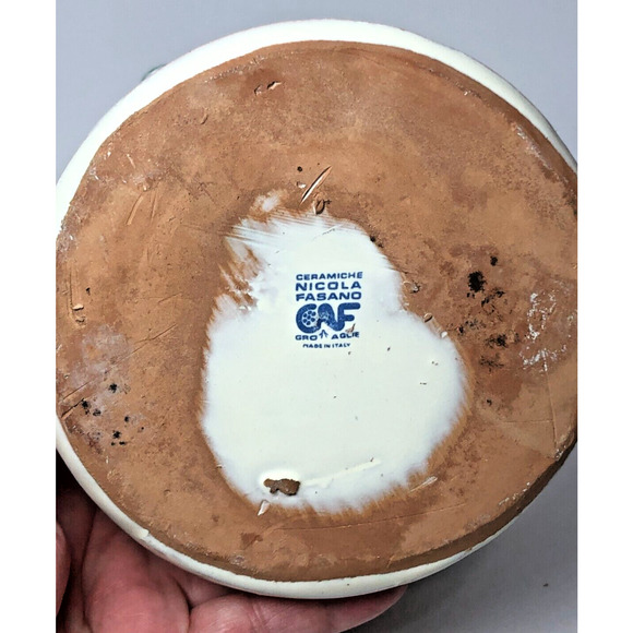 Vtg Ceramiche Nicola Fasano CNF Grottaglie Italy Stars Stripes Pottery Pitcher - Picture 6 of 7